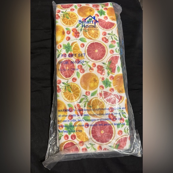 Smart home dish towel set of 7 colorful grapefruit design - Picture 2 of 2